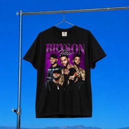 Bryson Tiller Merch 2026 Purple Background Retro Bootleg LA 1905 Bryson Tiller T-Shirt Fan Gift