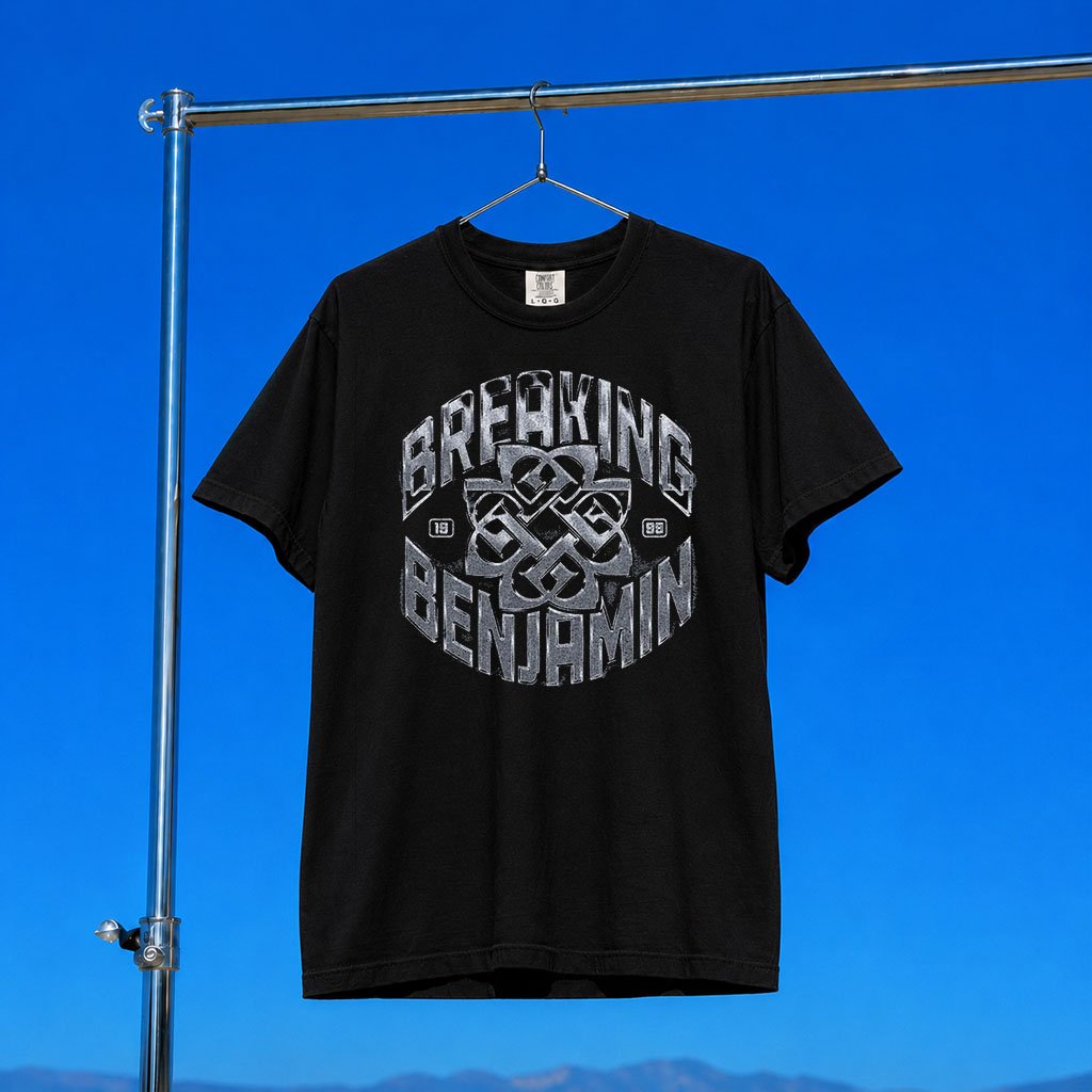 Breaking Benjamin Merch Europe 2026 Chrome T-Shirt Best Gifts For Rock Music Lovers
