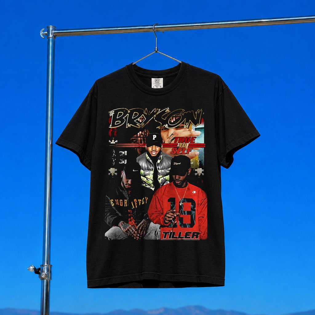 Bryson Tiller Merch 2026 True To Self Retro Bootleg LA 1905 Bryson Tiller T-Shirt Fan Gifts