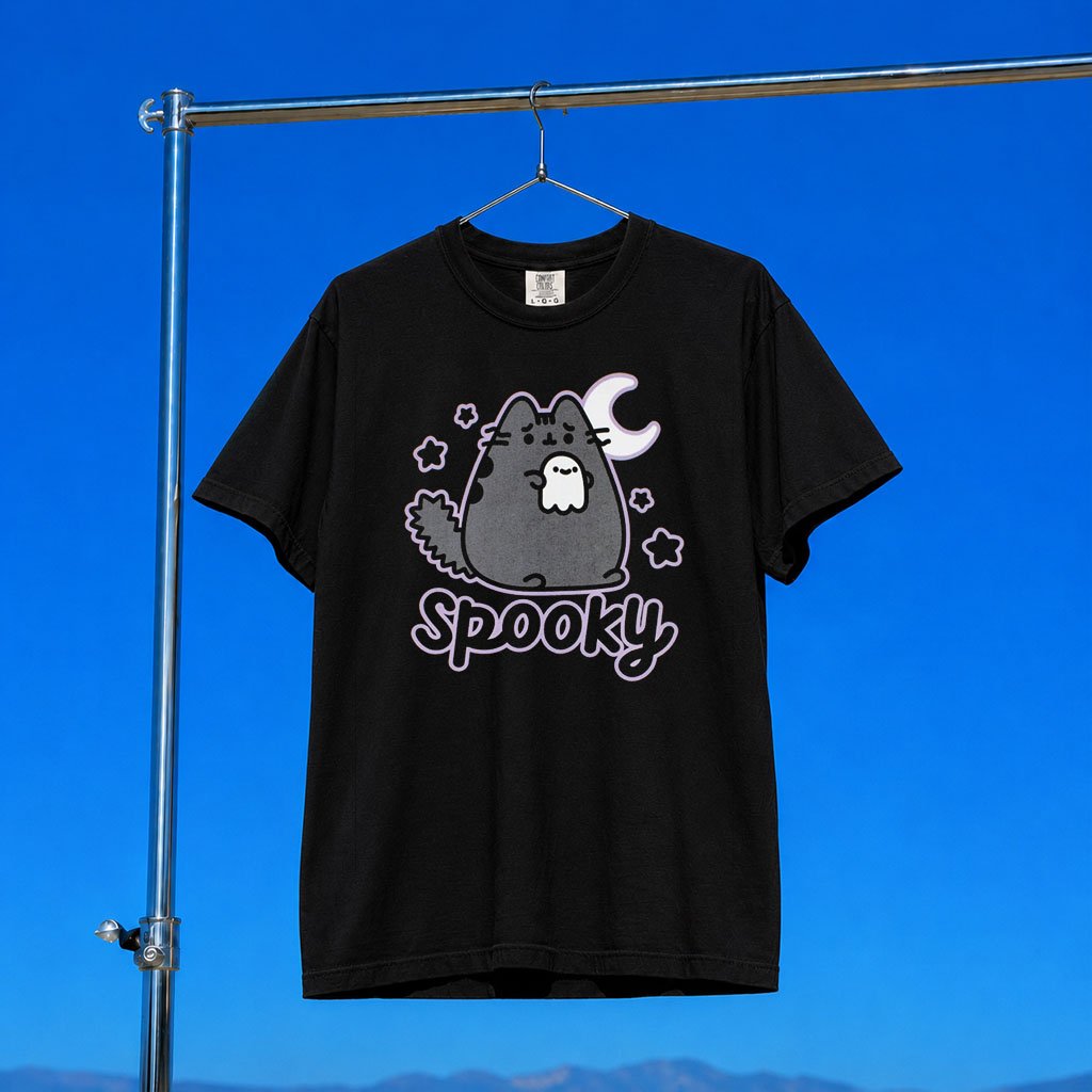 Culturefly Merch 2026 Pusheen Spooky T-Shirt Cute Halloween Apparel Gift For Cat Lovers