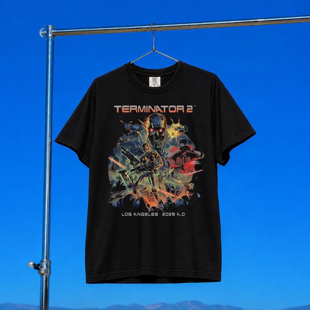 Cavitycolors Merch 2026 Terminator 2 Future War T-Shirt Gift Ideas For Brothers