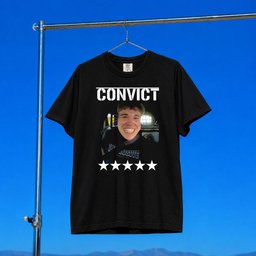 Derf Merch 2026 Convict T-Shirt Black Fred Beyer Meme Shirt Gift For Youtuber Fans