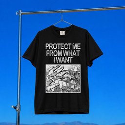 Get A Real Job Kid Merch 2026 Protect Me From What I Want Black T-Shirt Gift For Friends