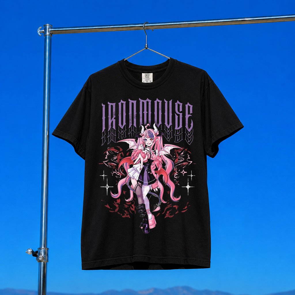 Ironmouse Merch 2026 Ironmouse Demon Girl T-Shirt By Square Apple Studios Shirt VTuber Merch