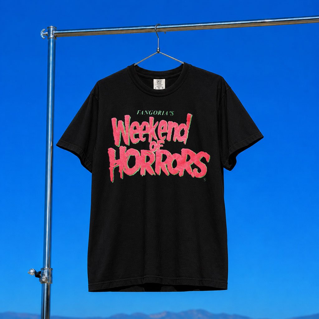 Intramural X Mubi The Camp Miasma Merch 2026 Fangoria_s Weekend Of Horrors T-Shirt Him Gifts