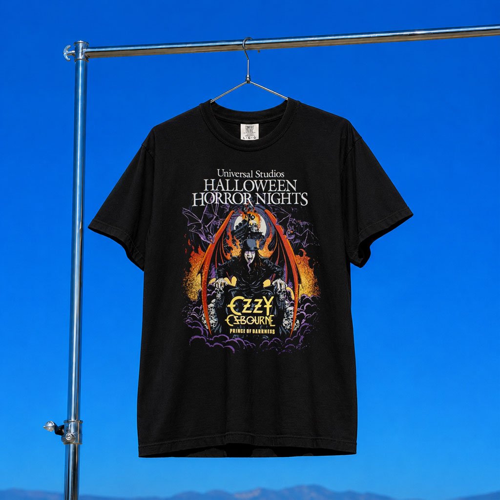 Halloween Horror Nights Merch 2026 Ozzy Osbourne Prince Of Darkness T-Shirt HHN Merch Fan Gifts