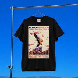 Illenium Merch 2026 Illenium Red Rocks Amphitheatre Morrison August 19 Event Poster T-Shirt