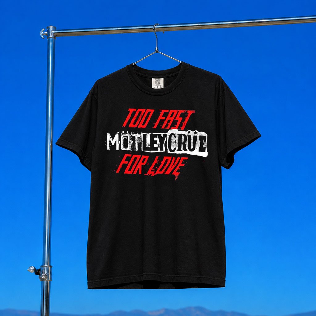 Motley Crue Merch 45th Anniversary Too Fast For Love T-Shirt 2026 Gift For Heavy Metal Band Fan