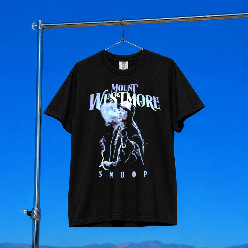 Mount Westmore Merch 2026 Snoop Dogg T-Shirt Hip Hop West Coast Black Shirt Gift For Fans
