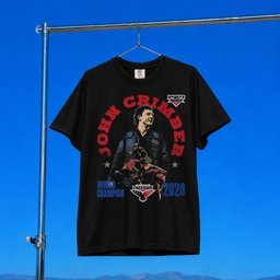 PBR Merch 2026 John Crimber World Champion Rider T-Shirt Black Gift For Bull Rider Fans