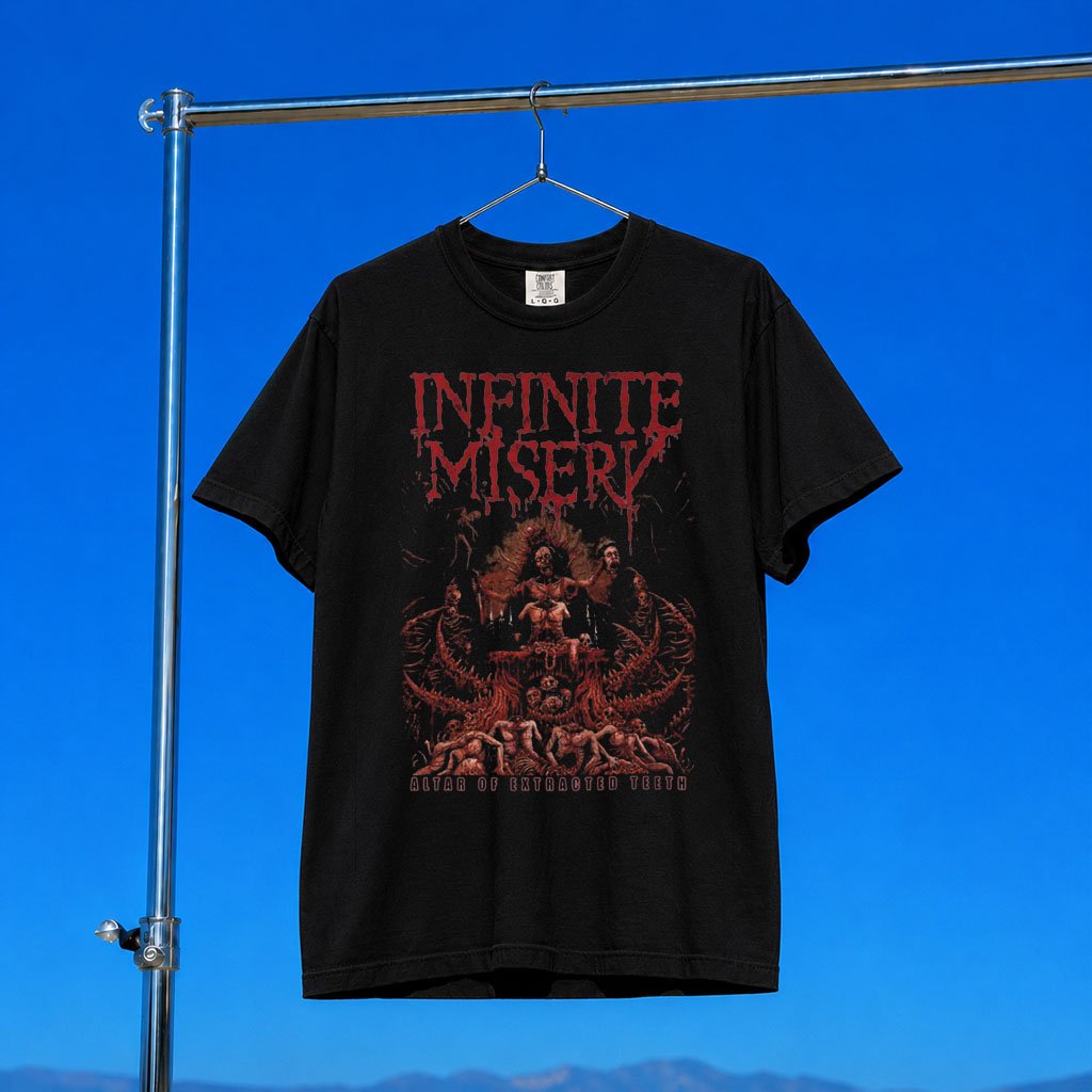 Iron Fortress Records Merch 2026 Infinite Misery Altar of Extracted Teeth T-Shirt Band Fan Gift