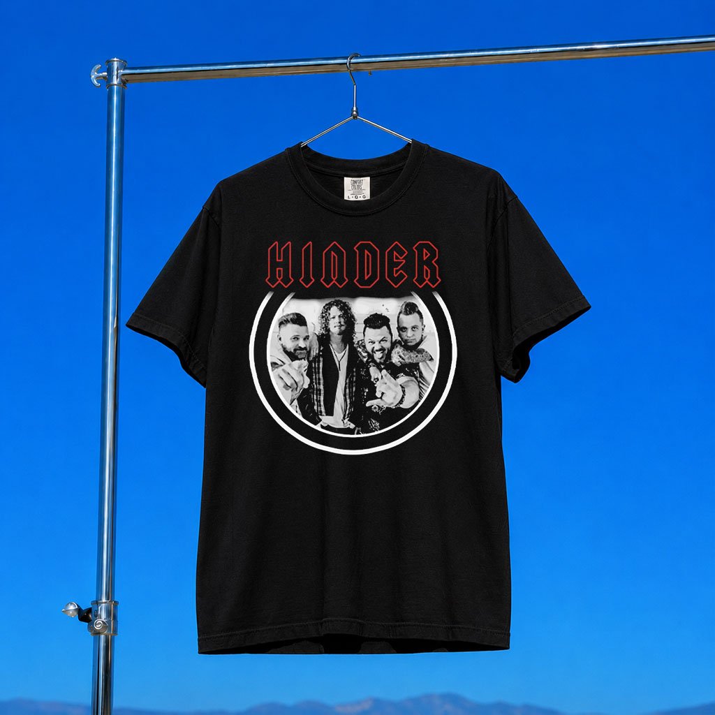 Hinder Music Merch 2026 Portrait T-Shirt Best Gifts For Rock Music Lovers