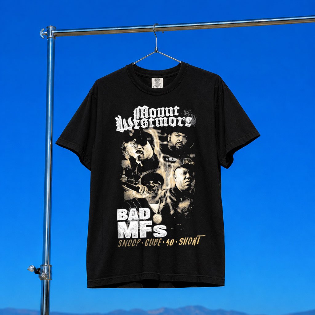 Mount Westmore Merch 2026 Bad MFs T-Shirt Snoop Cube 40 Short Shirt Hip Hop Lover Gifts