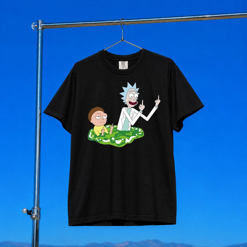 Rick And Morty Merch 2026 Rick And Morty Middle Finger T-Shirt Gift For Brothers