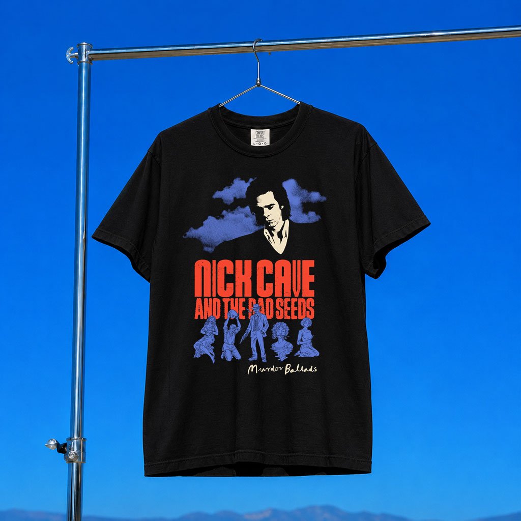 Nick Cave Merch 2026 Murder Ballads Anniversary Black T-Shirt Present For Rock Band Fans