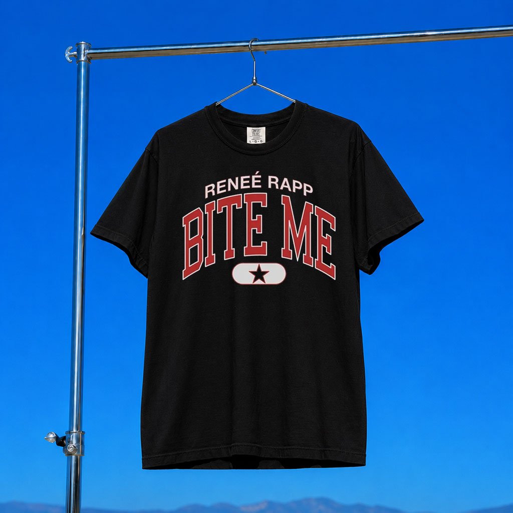 Renee Rapp Merch 2026 Bite Me Black T-Shirt Cool Gifts For Music Lovers