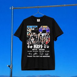 KISS Merch KISS Band 53rd Anniversary 1973 2026 T-Shirt Thank You For The Memories Tee Signed