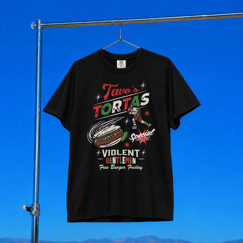 Violent Gentlemen Hockey Club Merch 2026 Tavo_s Tortas T-Shirt Black Present For Hockey Fans