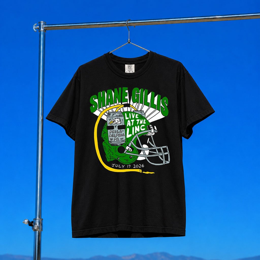 Shane Gillis Merch 2026 Philly Helmet T-Shirt Shane Gillis Live At The Linc Shirt Gift For Fans