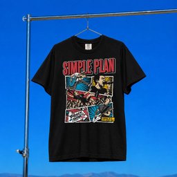 Simple Plan Merch 2026 Comic Book T-Shirt Bigger Than You Think Tour Merch Rock Fan Gifts