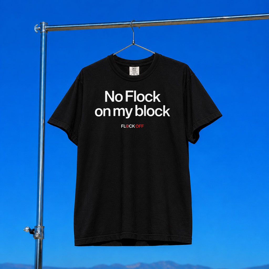 Tucker Carlson Merch 2026 No Flock On My Block T-Shirt Black Flock Off Shirt Gift For Him