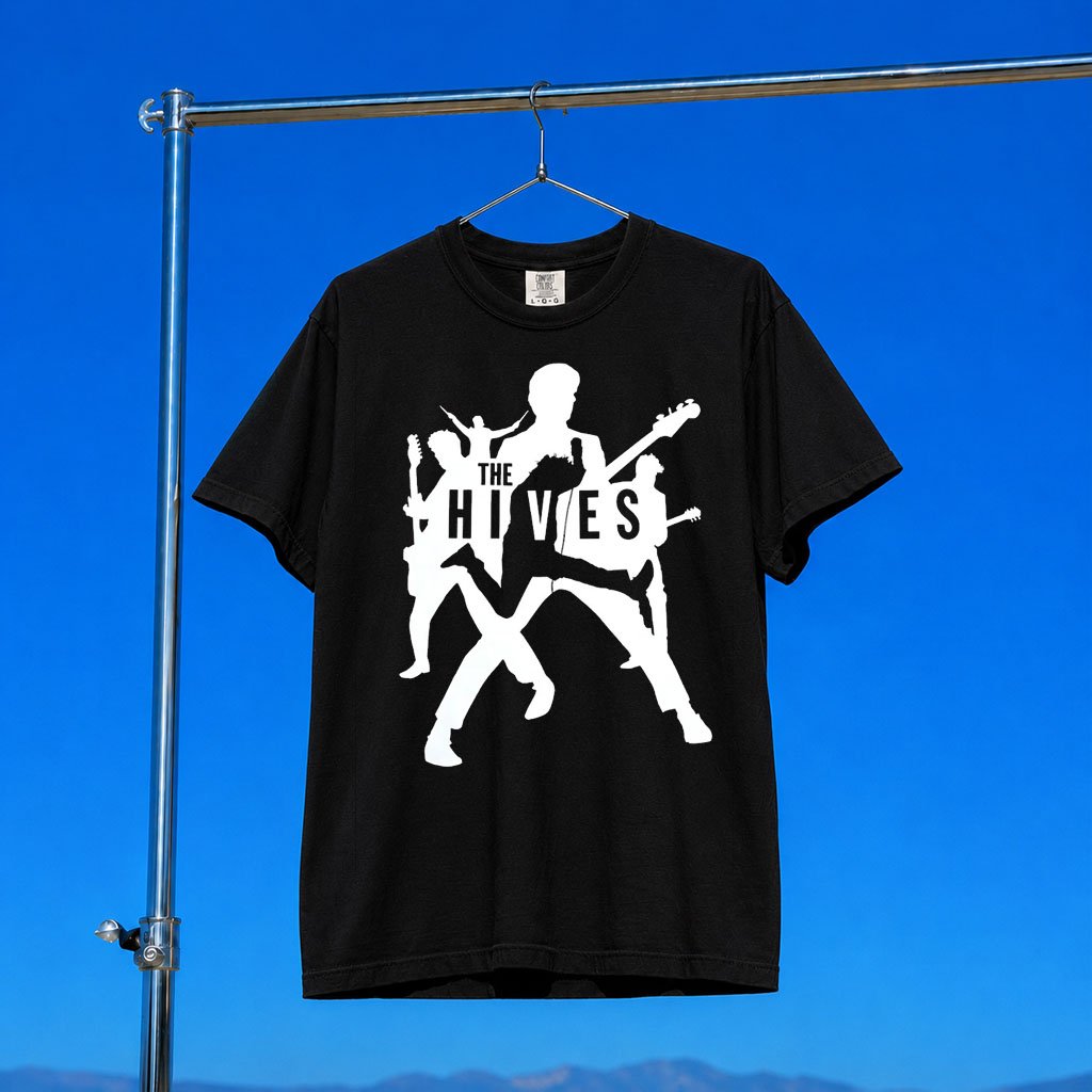 The Hives Merch 2026 Jumping Silhouette T-Shirt Black Gifts For Rock Music Lovers