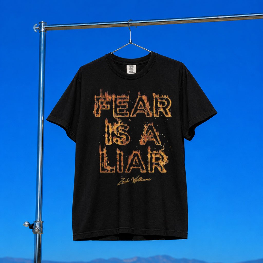 Zach Williams Merch 2026 Fear Is A Liar Flames T-Shirt Zach Williams Shirt Christian Gifts