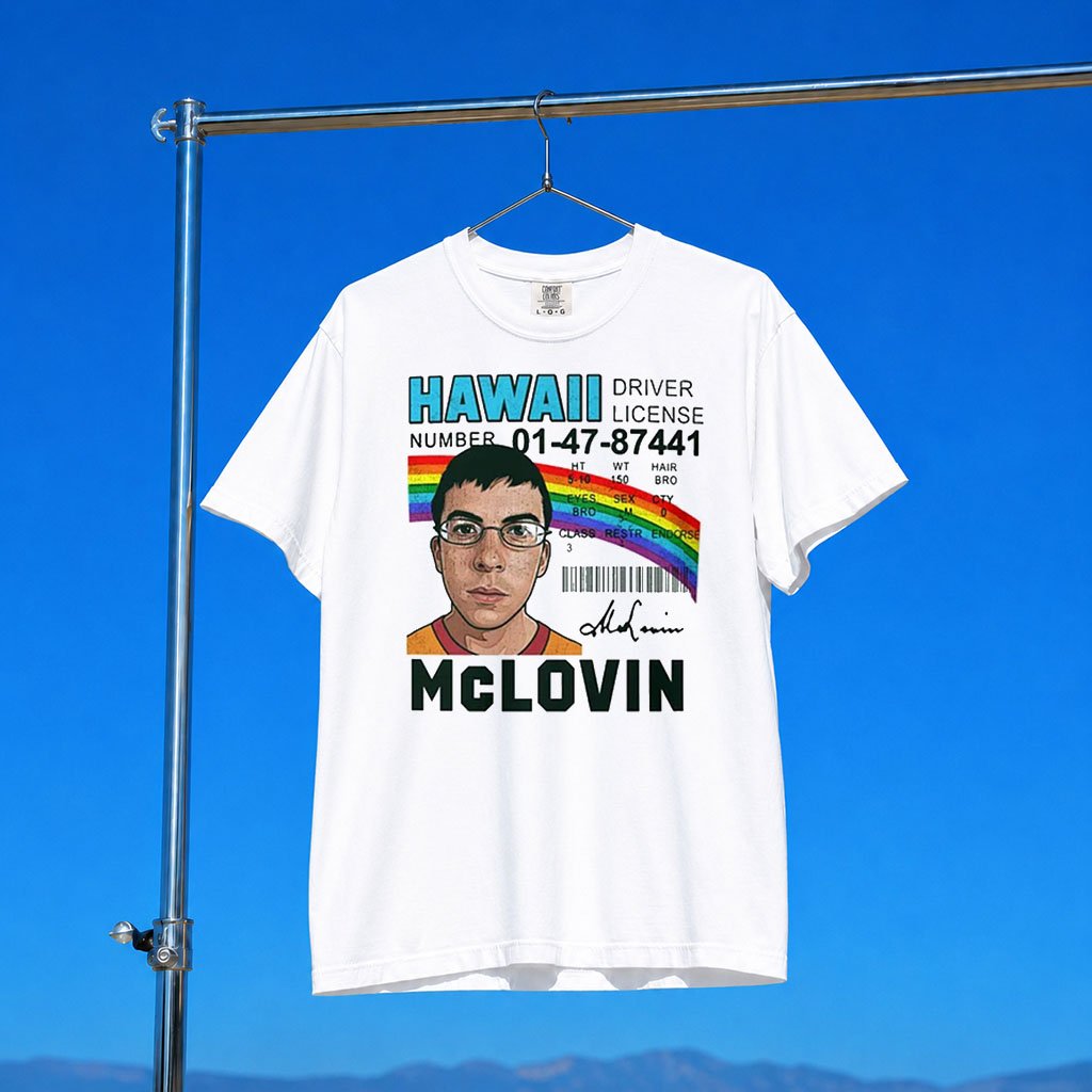 1 Nation Design Merch 2026 McLovin T-Shirt Hawaii Driver License Shirt Gift For Brothers