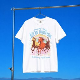 Lainey Wilson X Wrangler Merch 2026 Lainey Wilson X Wrangler Neon Rainbow T-Shirt Fan Apparel