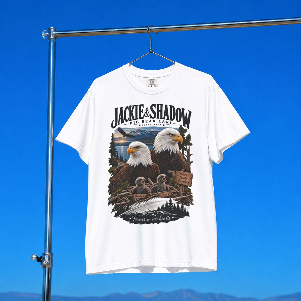 Jackie Big Bear Merch 2026 Jackie And Shadow Forever In Our Heart T-Shirt Eagle Memorial Merch