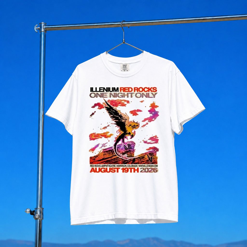Illenium Merch 2026 Illenium Red Rocks One Night Only Tour August 19 2026 T-Shirt Gift For Fans