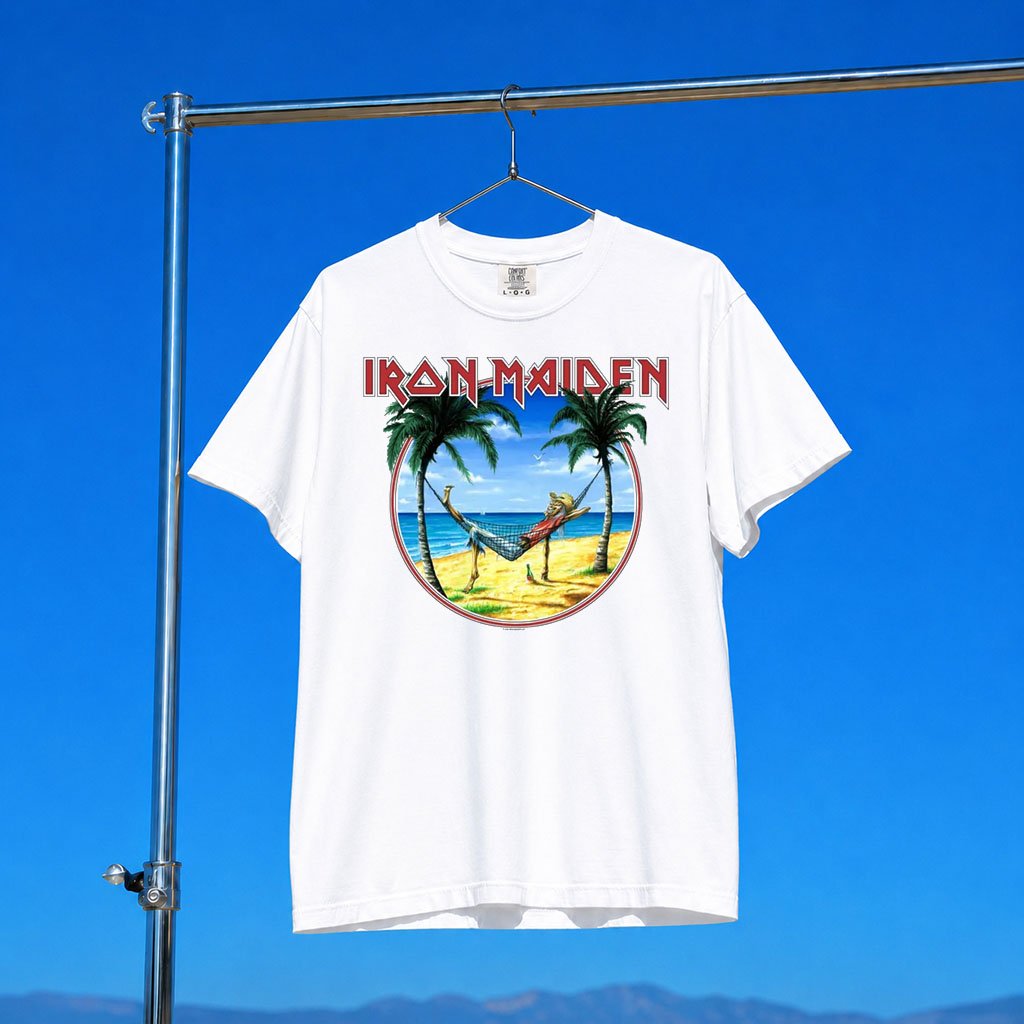Iron Maiden Merch 2026 Eddie Off Tour T-Shirt White Presents For Music Lovers
