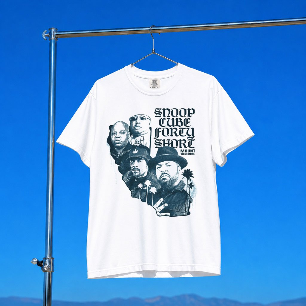 Mount Westmore Merch 2026 Cali T-Shirt Snoop Cube 40 Short Shirt Best Gift For Hip Hop Fans