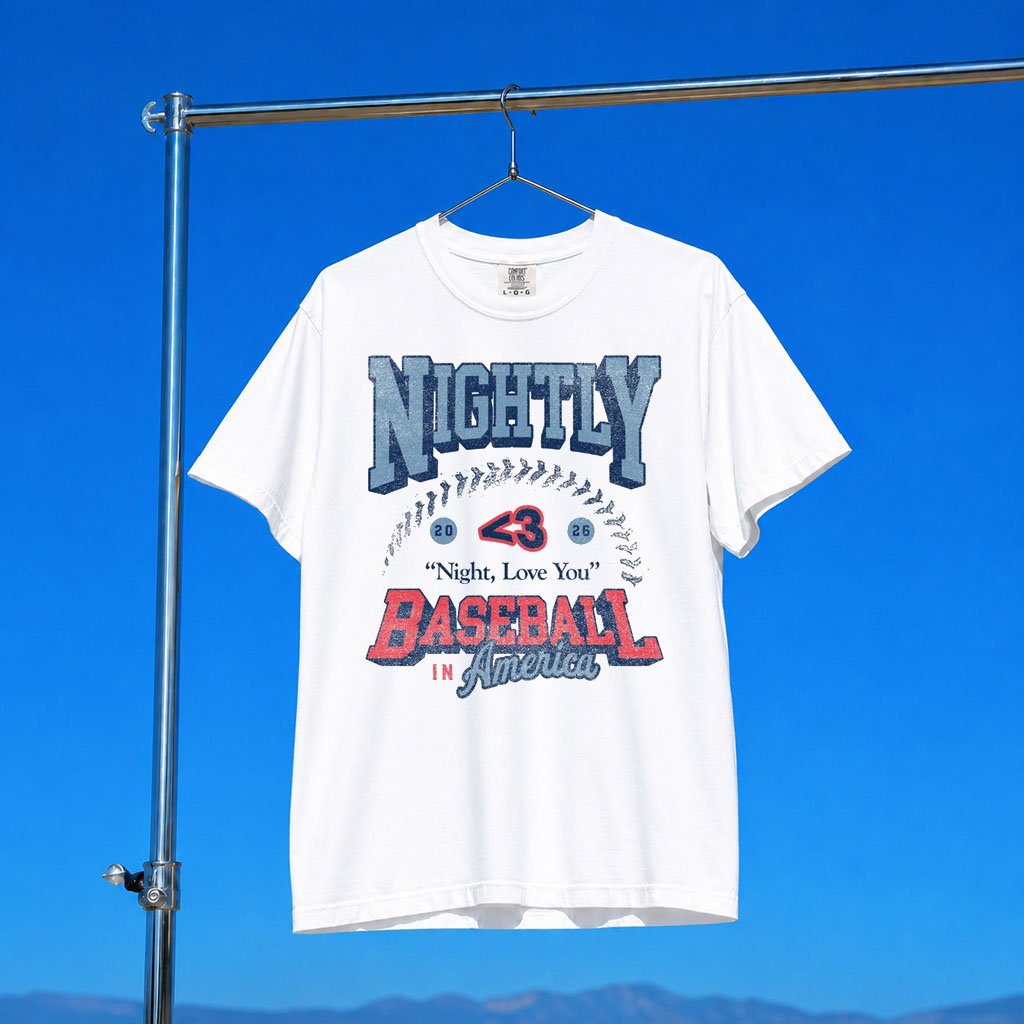 Nightly Merch 2026 Baseball In America T-Shirt Night Love You Shirt Gift For Band Fans