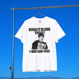 Mad Tsai Merch 2026 1-800-Can-Ines White T-Shirt Donate Blood Today Shirt Gift For Fans