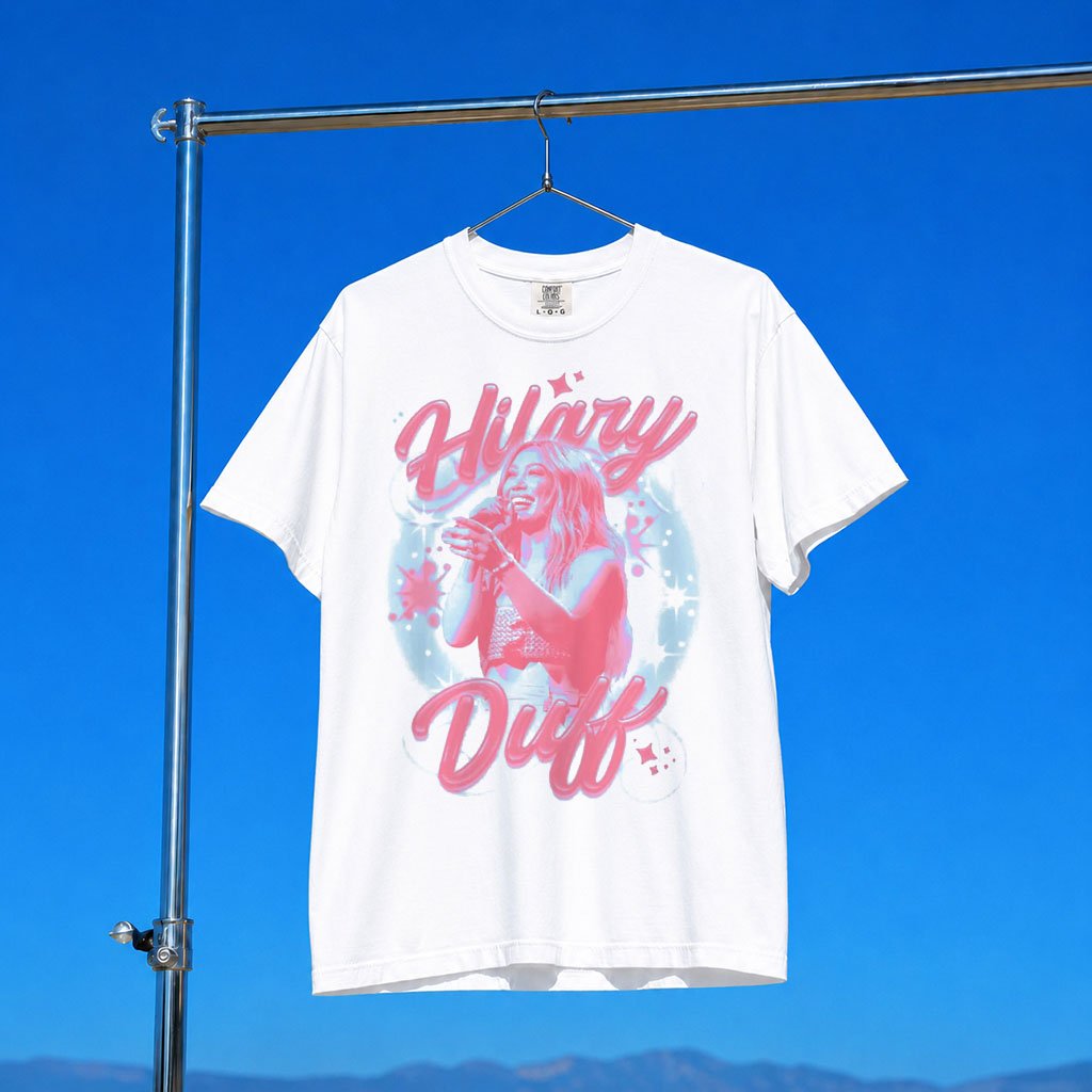 Hilary Duff Merch 2026 Airbrush T-Shirt Hilary Duff Shirt Best Gift For Music Lovers