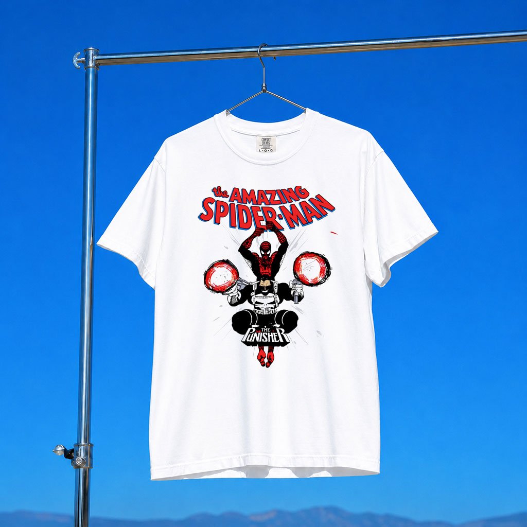 ItsbyNate Merch 2026 Friendly Neighbor Collection T-Shirt The Punisher X Spider-Man Merch Gifts