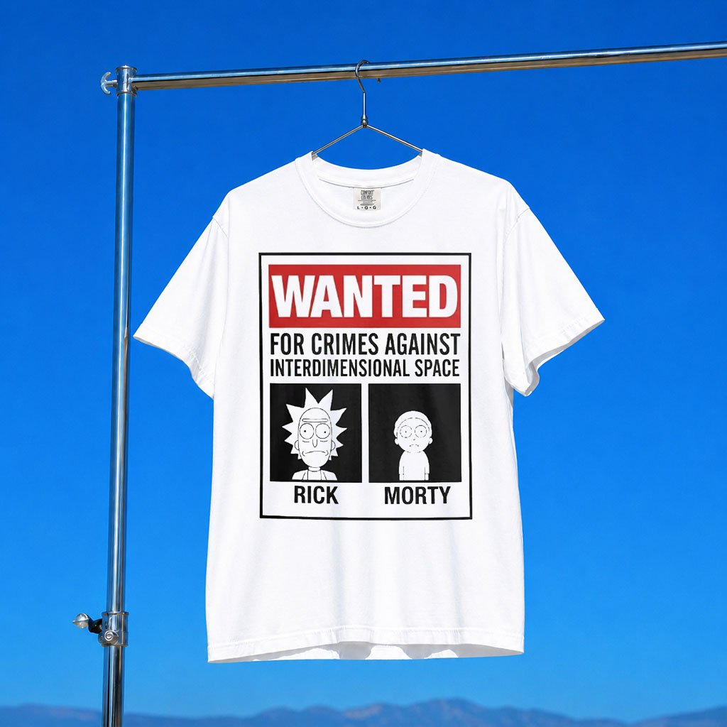 Rick And Morty Merch 2026 Wanted For Crimes Against Interdimensional Space Shirt Movie Fan Gift