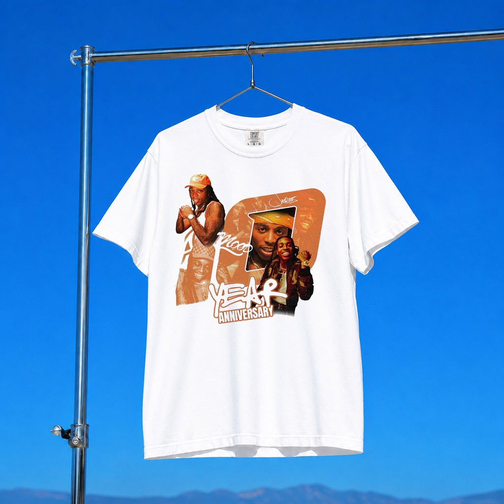 Jacquees Merch 2026 Mood 10 Year Anniversary T-Shirt White Que Merch Best Gift For Fans