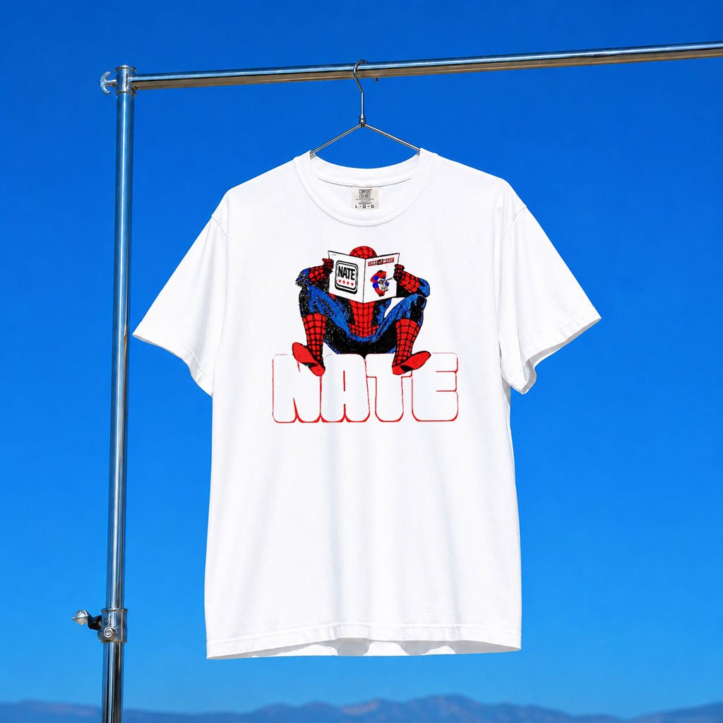 ItsbyNate Merch 2026 Spider-Man Nate T-Shirt White Unique Gift For Him