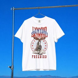 Lynyrd Skynyrd Merch 2026 Clydesdale Eagle White T-Shirt Freebird Shirt Gift For Rock Band Fans