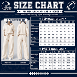 Texas A&M Aggies | Premium NCAA Game Day Varsity Quarter-Zip + Pants TD size chart