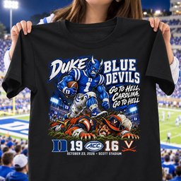 Duke Blue Devils 19 16 Win Over Virginia Cavaliers Game Day Shirt - Black