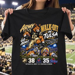 Army Black Knights Walk off In Tulsa 38 35 Game Day Shirt - Black