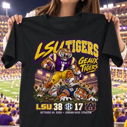 LSU Tigers 38 17 Win Over Auburn Tigers Game Day Shirt - Black