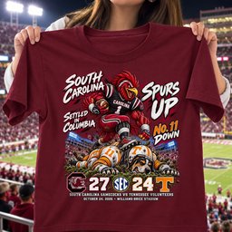 South Carolina Gamecocks Settled In Columbia 27 24 Game Day Shirt - Maroon