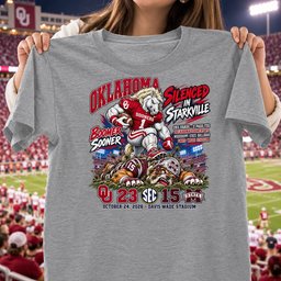 Oklahoma Sooners Silenced In Starkville 23 15 Game Day Shirt - Sport Grey
