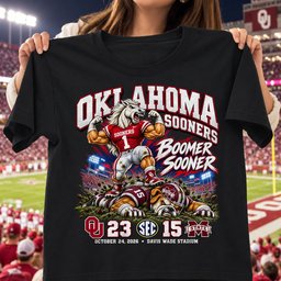 Oklahoma Sooners 23 15 Win Over Mississippi State Bulldogs Game Day Shirt - Black