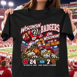 Wisconsin Badgers 24 7 Win Over USC Trojans Game Day Shirt - Black
