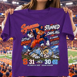 Syracuse Orange Stunned In Chapel Hill 31 30 Game Day Shirt - Purple